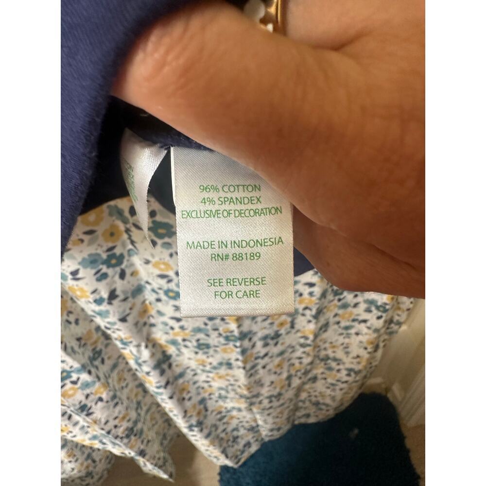 Lilly Pulitzer Skipper Popover Small Navy Blue Crochet Lace Quarter Zip Pullover - Picture 6 of 7